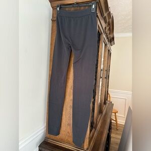 Pink Rose Charcoal Gray Leggings